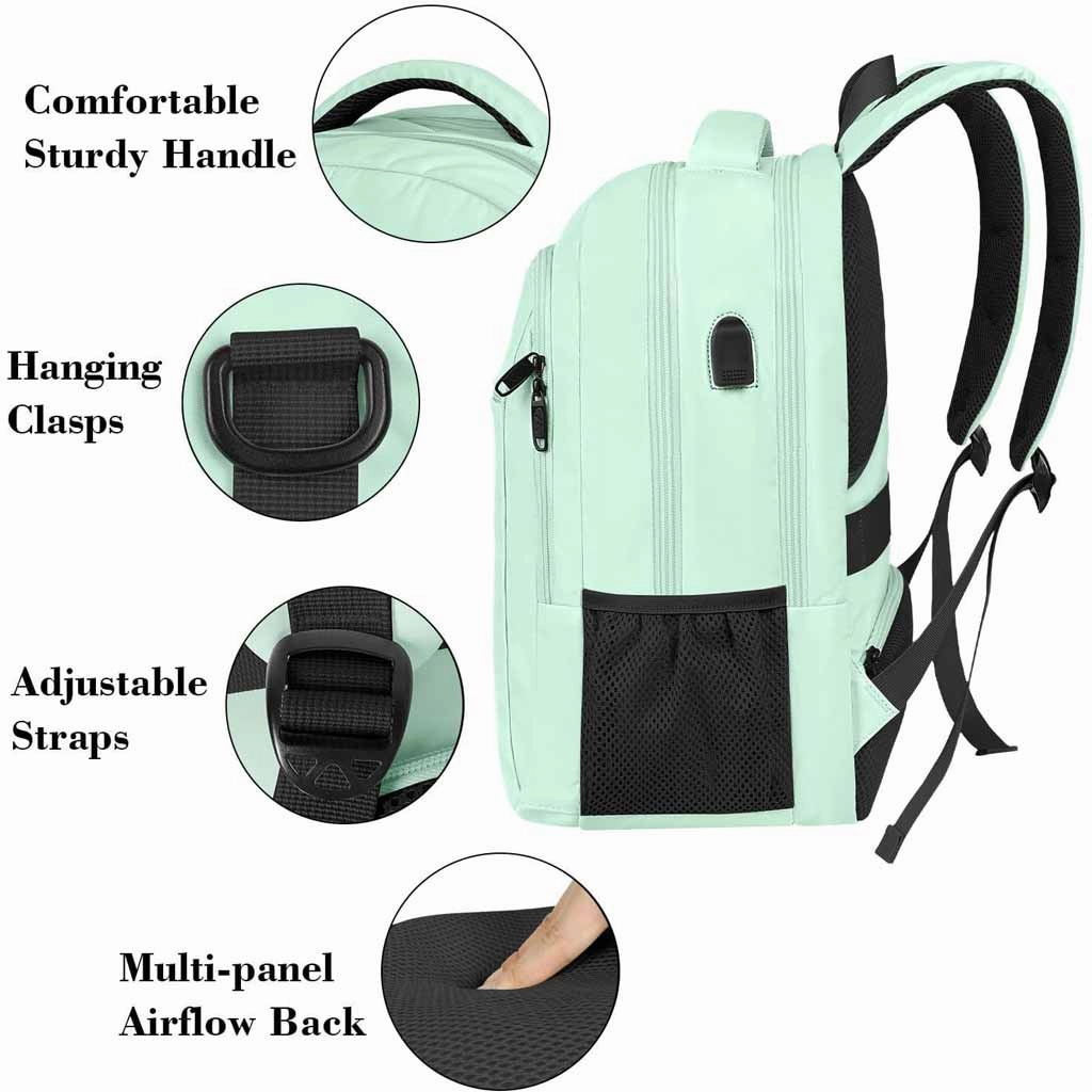 Mint Green Mlassic Travel Laptop Backpack