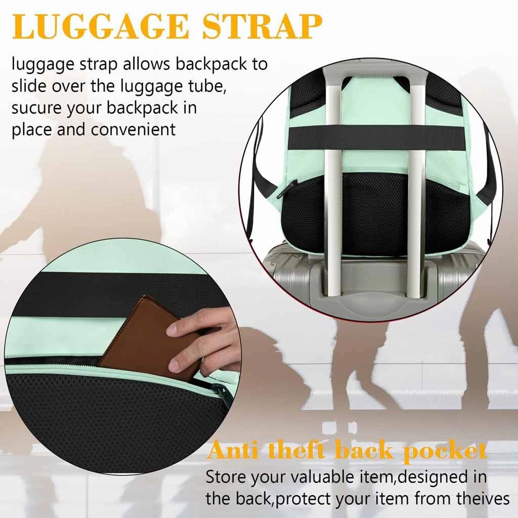 Mint Green Mlassic Travel Laptop Backpack
