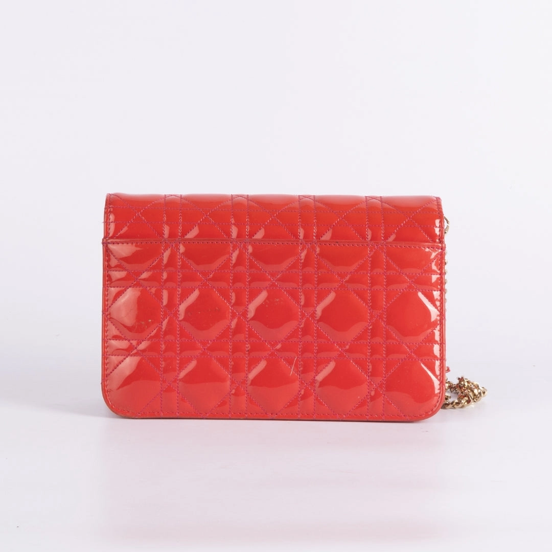 Miss Dior Promenade Cannage Quilt Patent Crossbody Bag