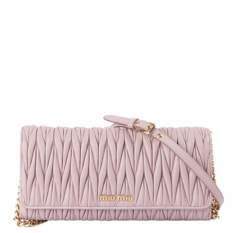 Miu Miu Matelasse Flap Chain Clutch