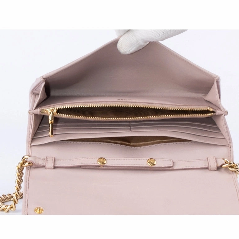 Miu Miu Matelasse Flap Chain Clutch