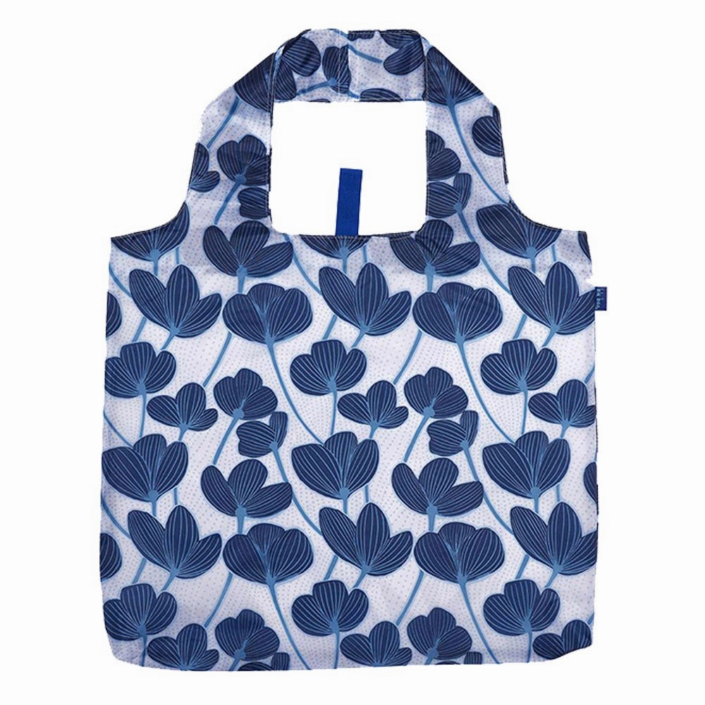 Modern Poppy Blu Bag Reusable Shopping Bag - Machine Washable