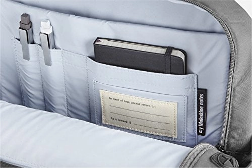 Moleskine ID Backpack, Slate Grey, Small - for Work, School, Travel & Everyday Use, Space for Devices, Tablet, Laptop, Chargers Notebook Planner or Organizer, Padded Adjustable Straps Secure Zipper