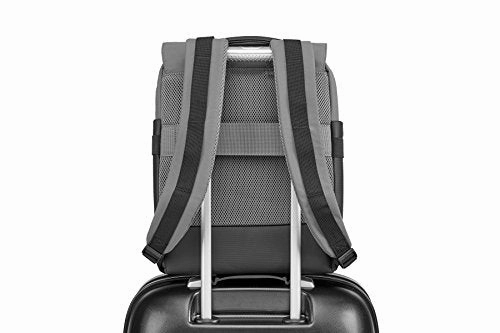 Moleskine ID Backpack, Slate Grey, Small - for Work, School, Travel & Everyday Use, Space for Devices, Tablet, Laptop, Chargers Notebook Planner or Organizer, Padded Adjustable Straps Secure Zipper