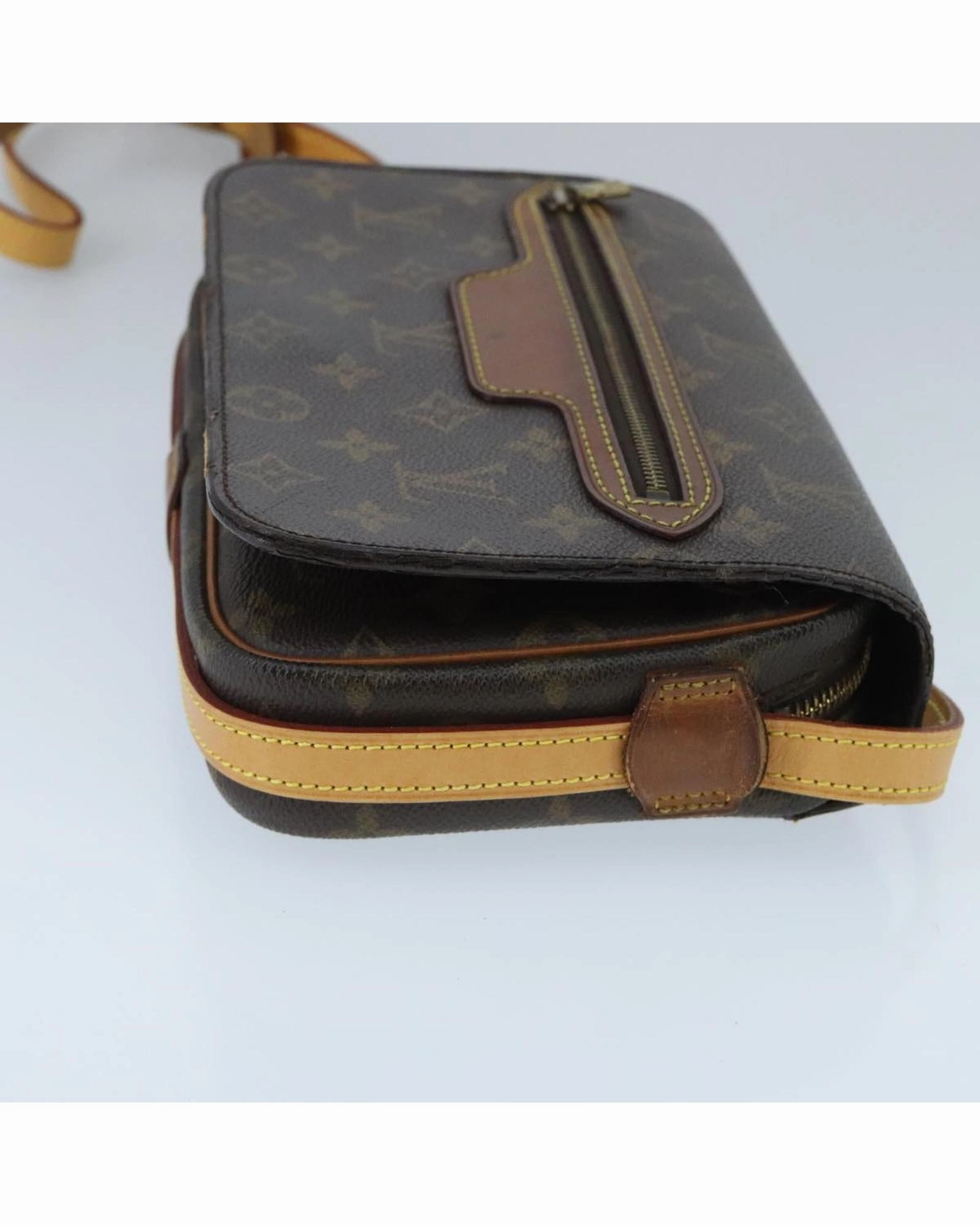 Monogram Canvas Shoulder Bag with Adjustable Strap
