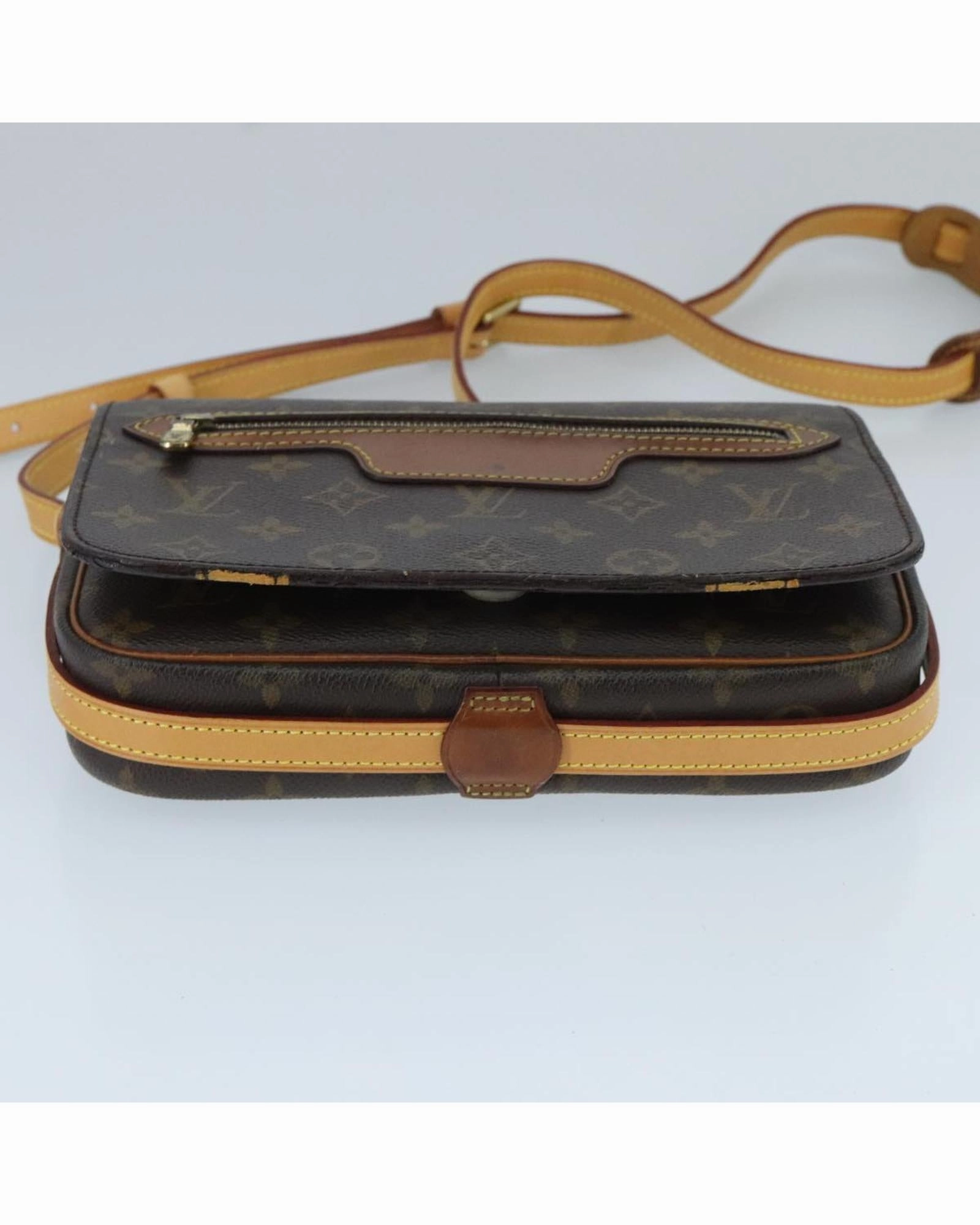Monogram Canvas Shoulder Bag with Adjustable Strap