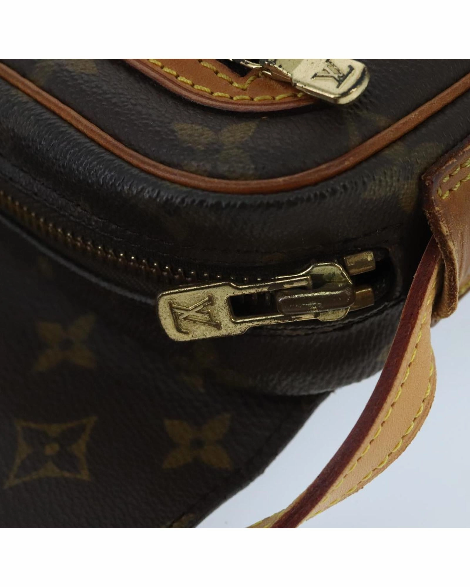 Monogram Canvas Shoulder Bag with Adjustable Strap