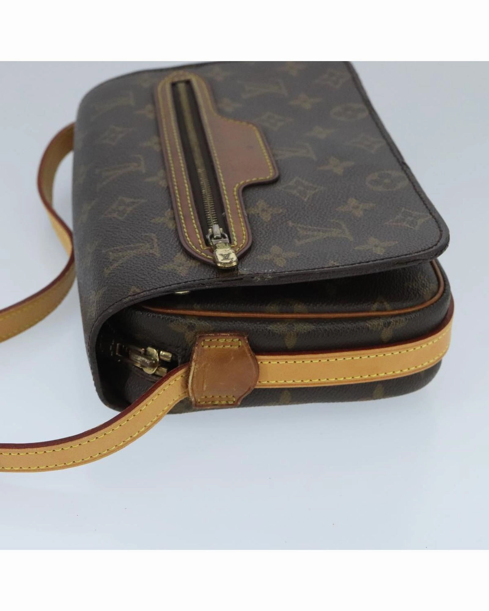 Monogram Canvas Shoulder Bag with Adjustable Strap