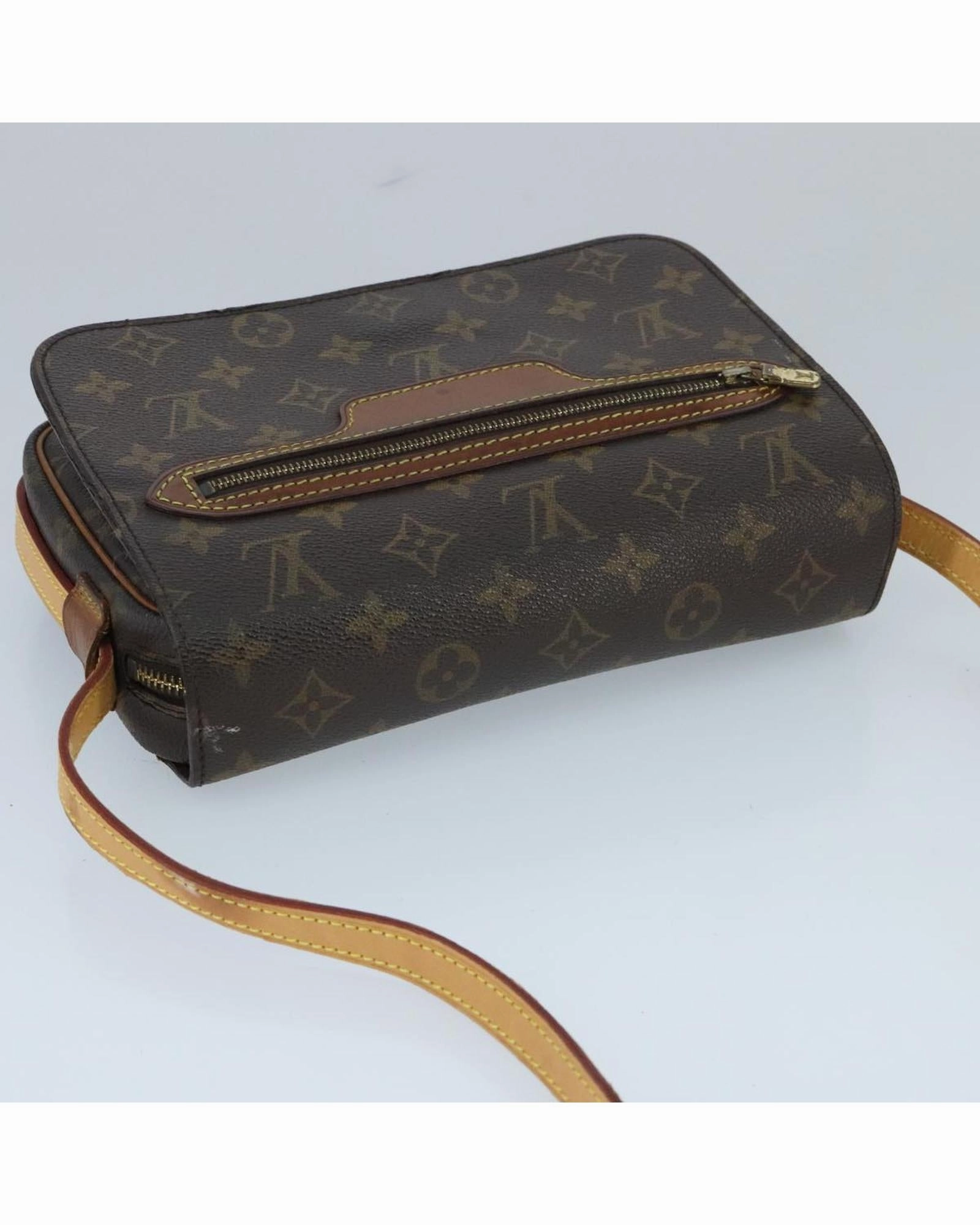 Monogram Canvas Shoulder Bag with Adjustable Strap