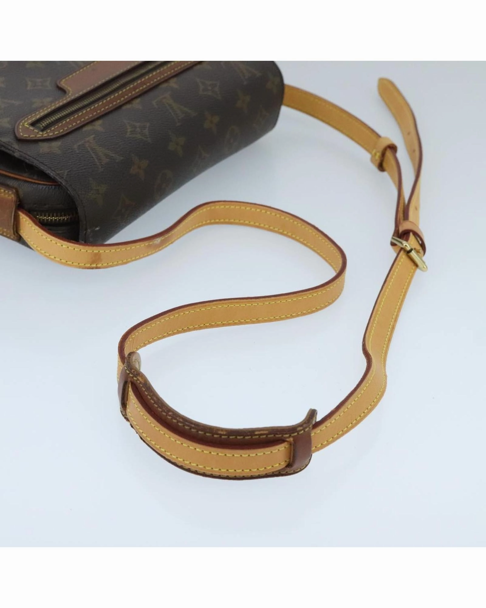 Monogram Canvas Shoulder Bag with Adjustable Strap