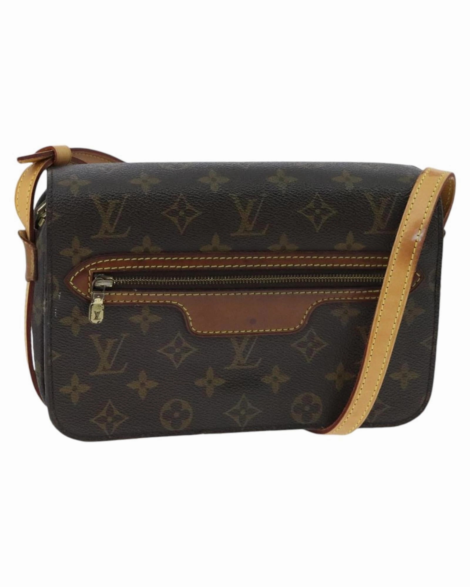 Monogram Canvas Shoulder Bag with Adjustable Strap