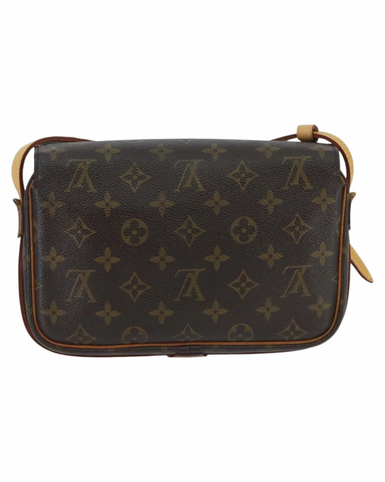 Monogram Canvas Shoulder Bag with Adjustable Strap