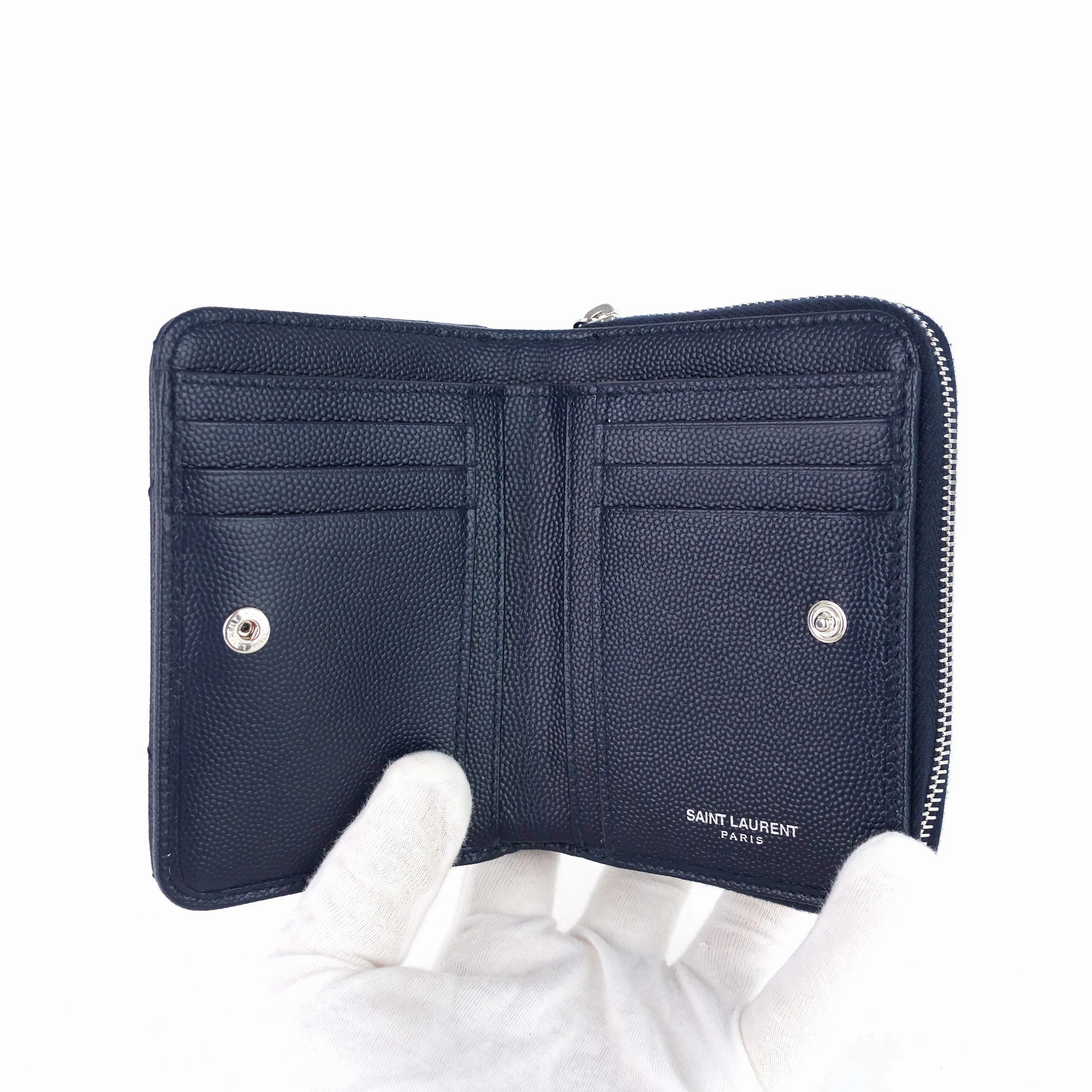 Monogram Compact Zip-Around Leather Wallet