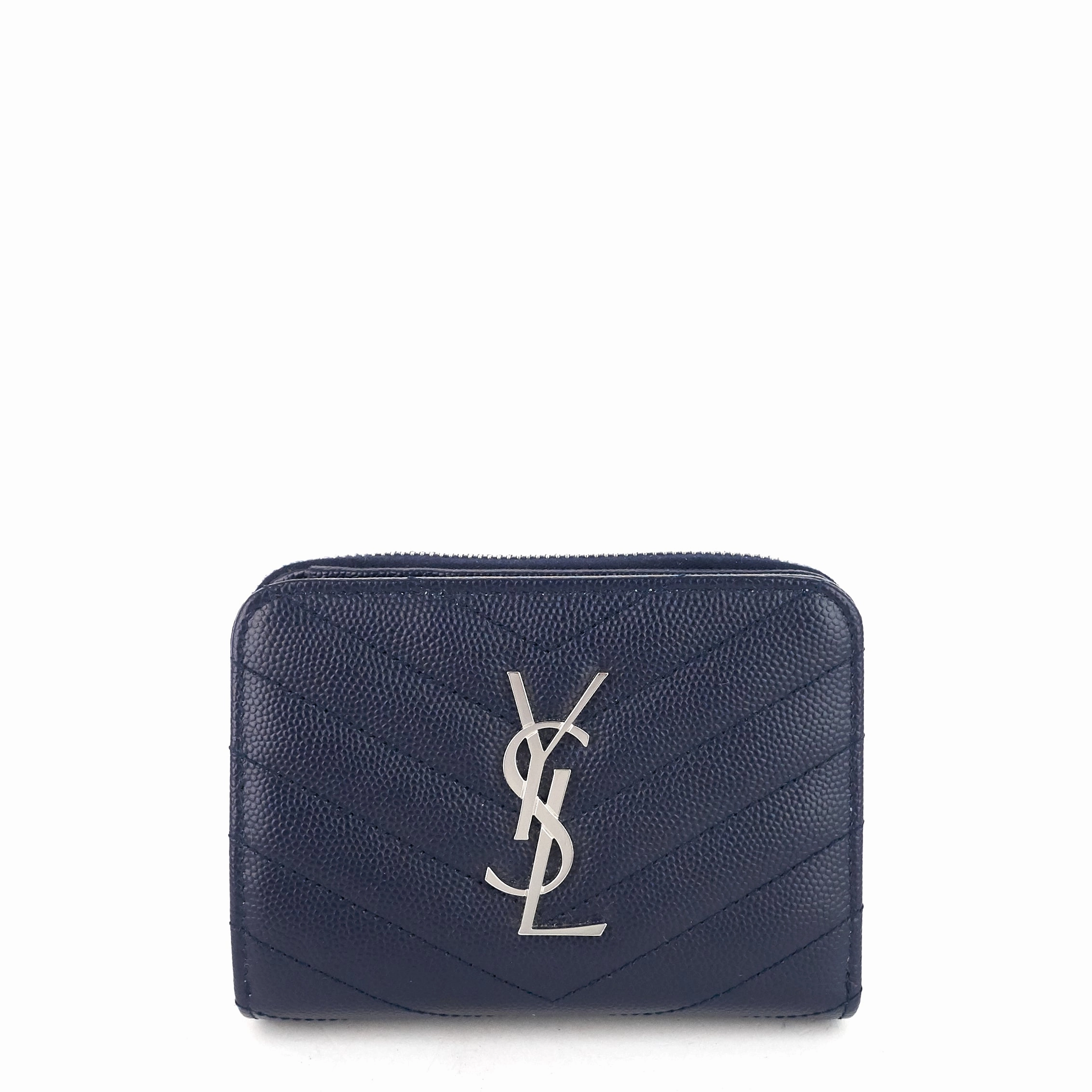Monogram Compact Zip-Around Leather Wallet