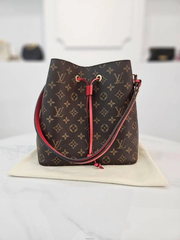 Monogram Neonoe MM Red Shoulder Bag M44021