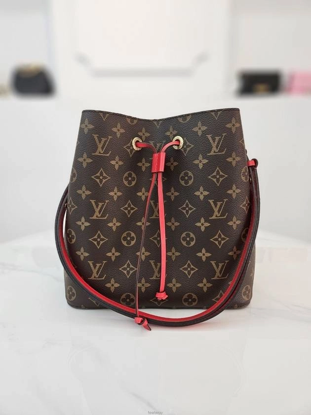 Monogram Neonoe MM Red Shoulder Bag M44021