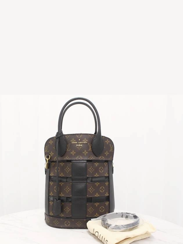 Monogram Tressage MM Tote Shoulder Bag