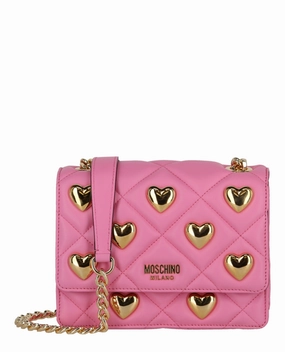 Moschino Heart Studs Quilted Crossbody Bag 7506-8002-0206