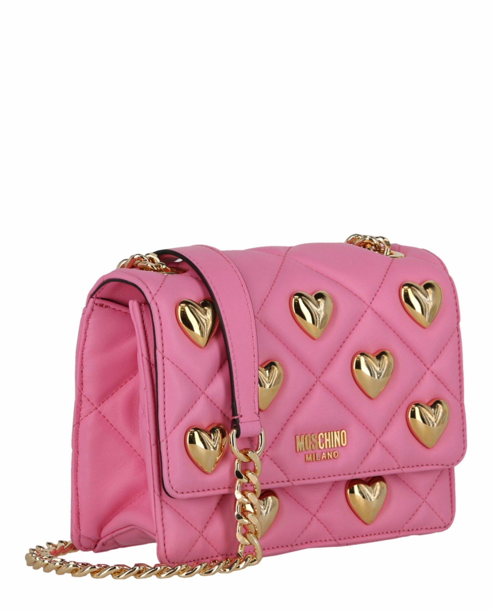 Moschino Heart Studs Quilted Crossbody Bag 7506-8002-0206