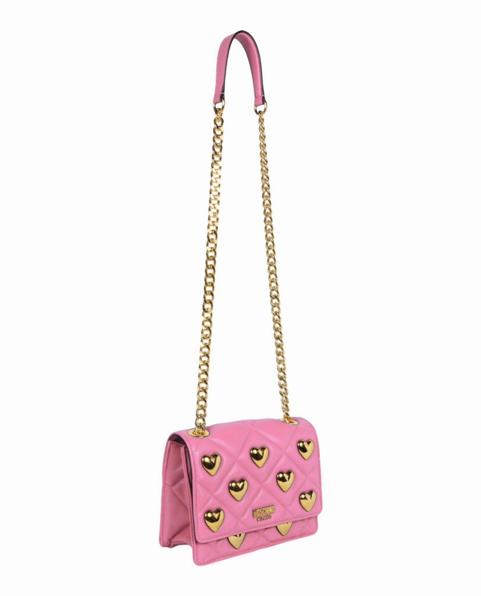 Moschino Heart Studs Quilted Crossbody Bag 7506-8002-0206