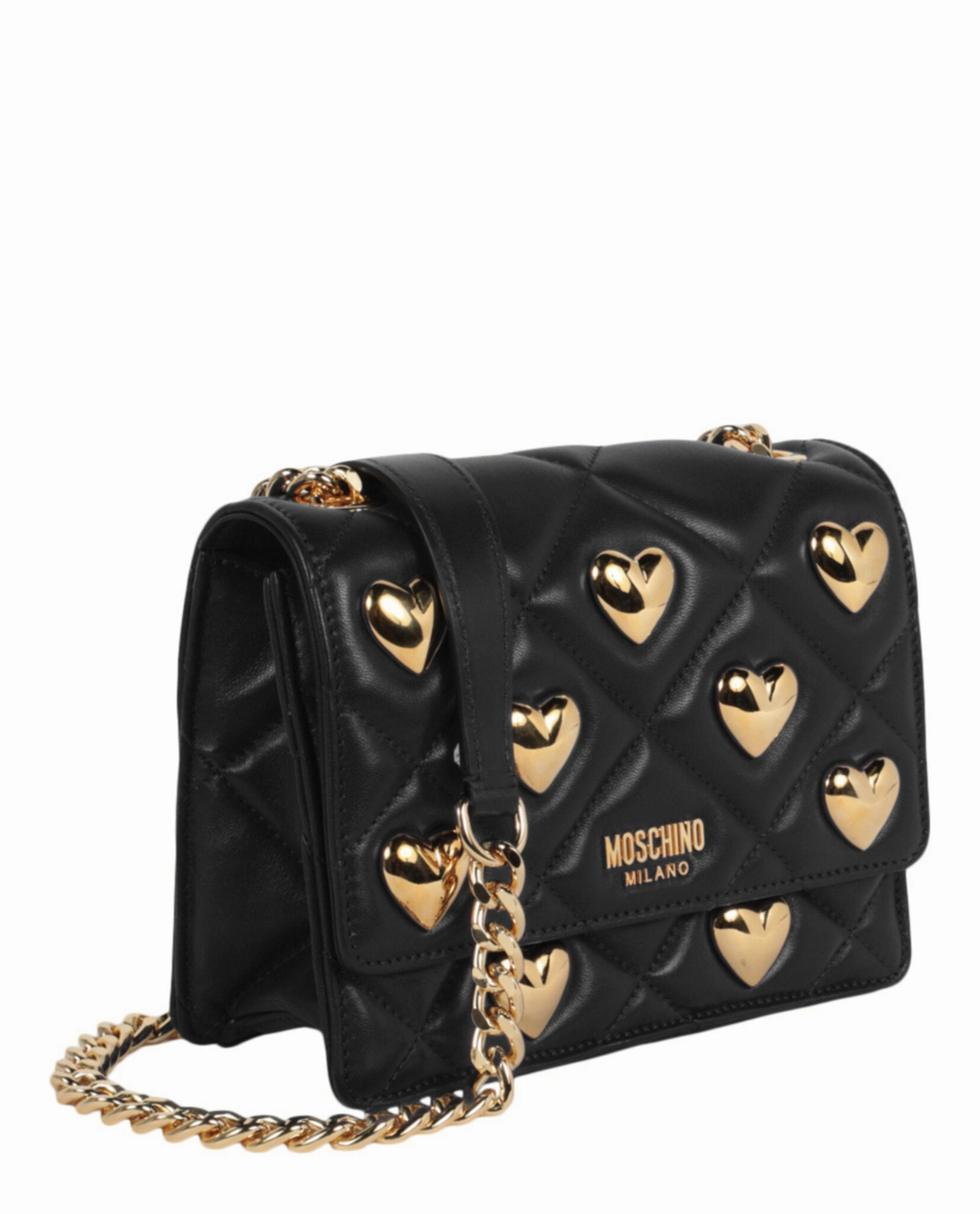 Moschino Heart Studs Quilted Crossbody Bag 7506-8002-1555