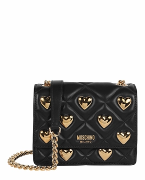 Moschino Heart Studs Quilted Crossbody Bag 7506-8002-1555