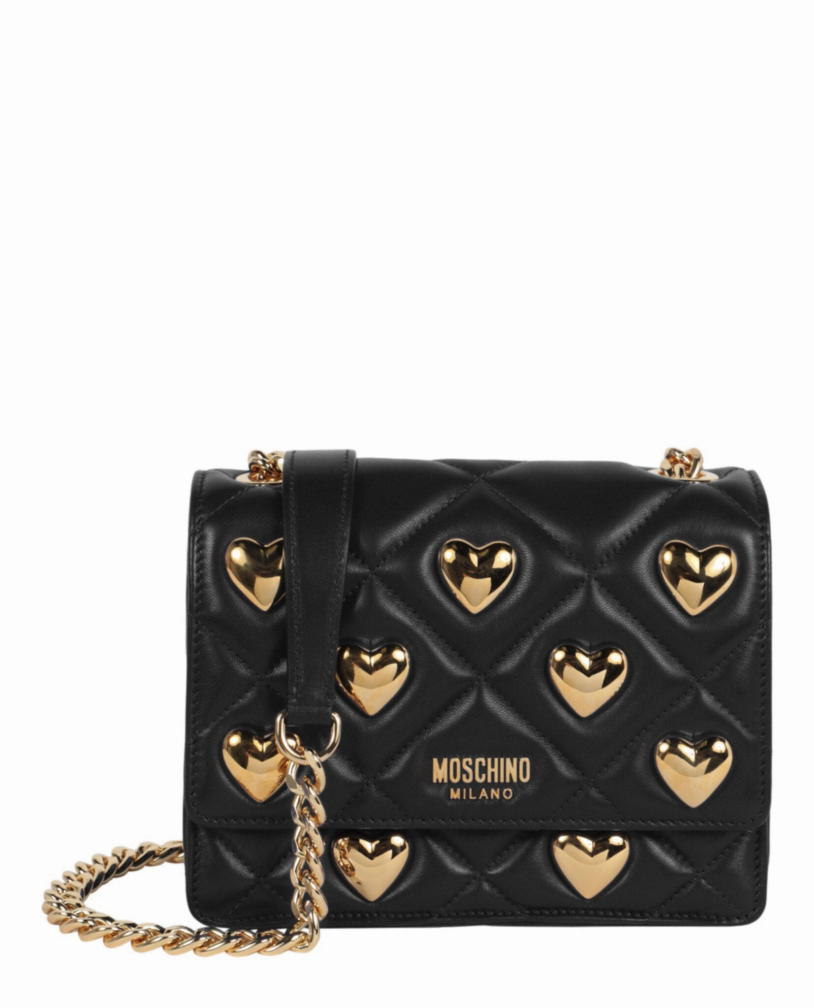 Moschino Heart Studs Quilted Crossbody Bag 7506-8002-1555