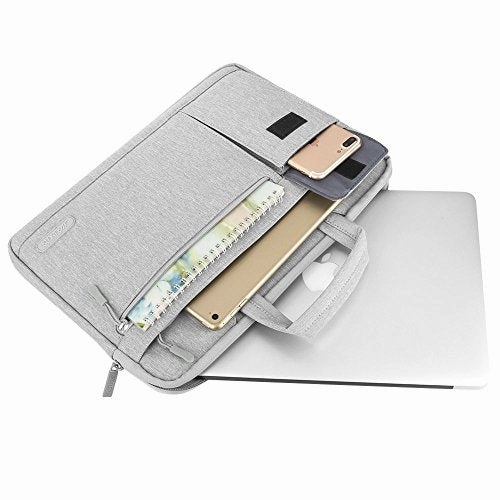 Mosiso Polyester Flapover Laptop Messenger Shoulder Bag Case Cover Briefcase Compatible 13-13.3