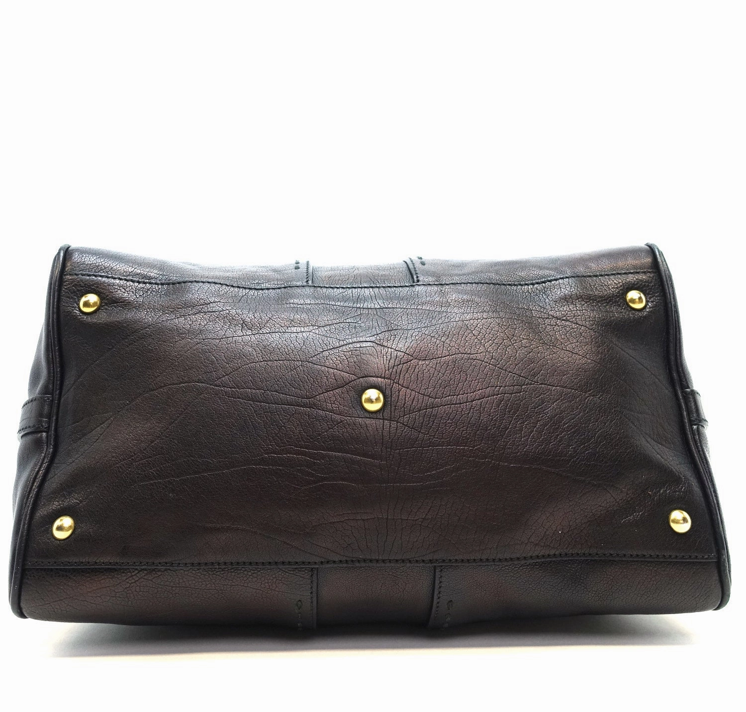 Muse Bowler Grained Leather Handbag