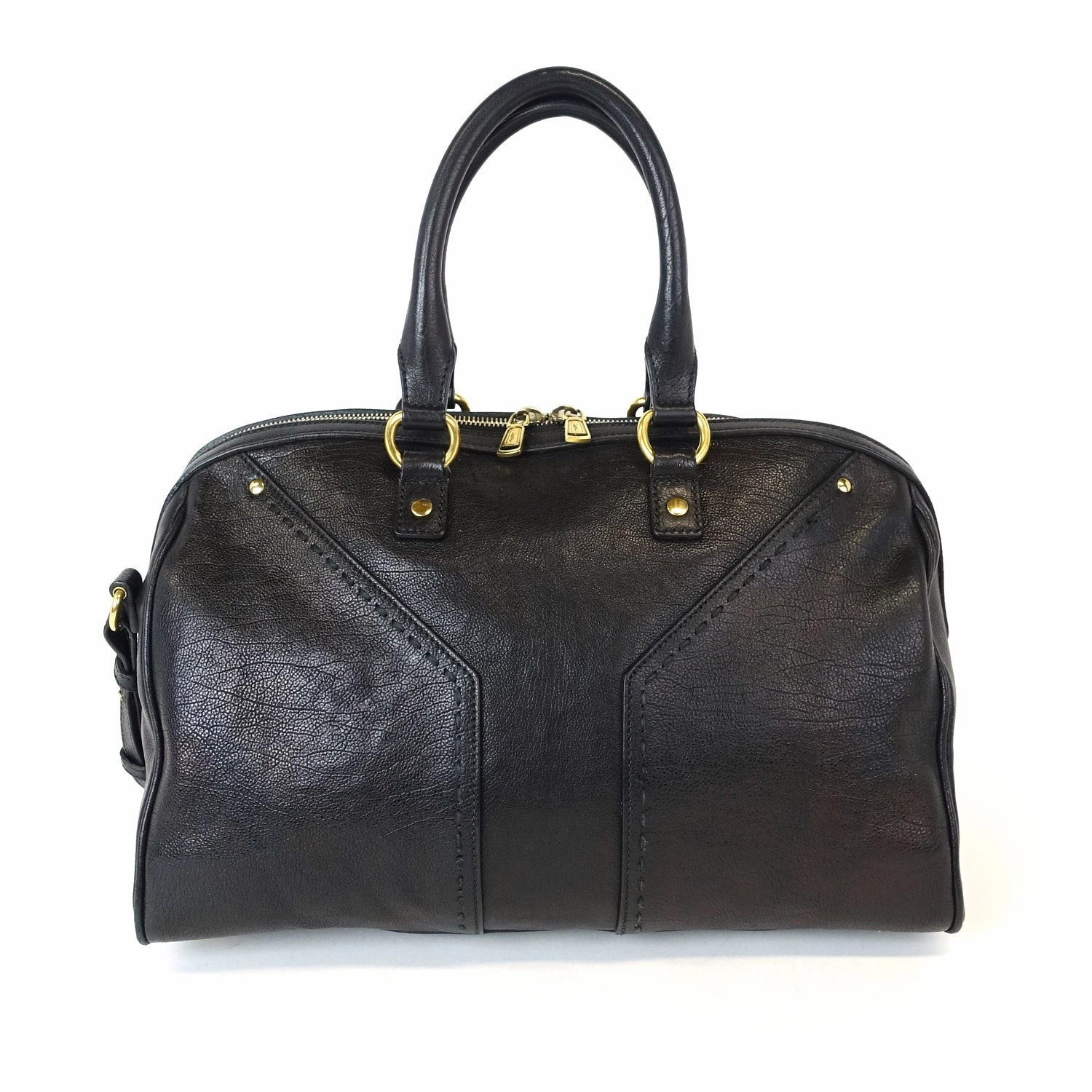 Muse Bowler Grained Leather Handbag