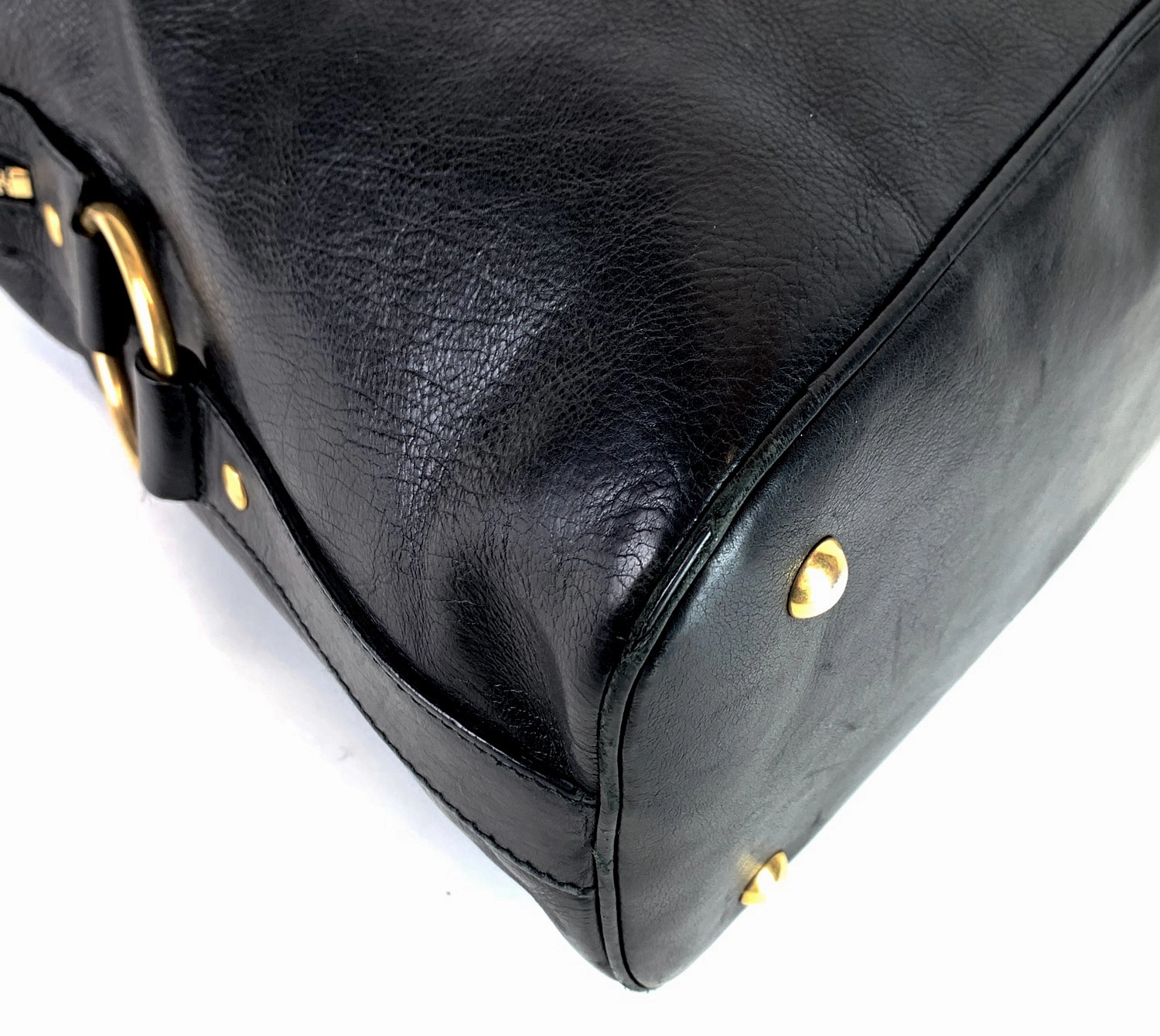 Muse Oversized Black Leather Bag