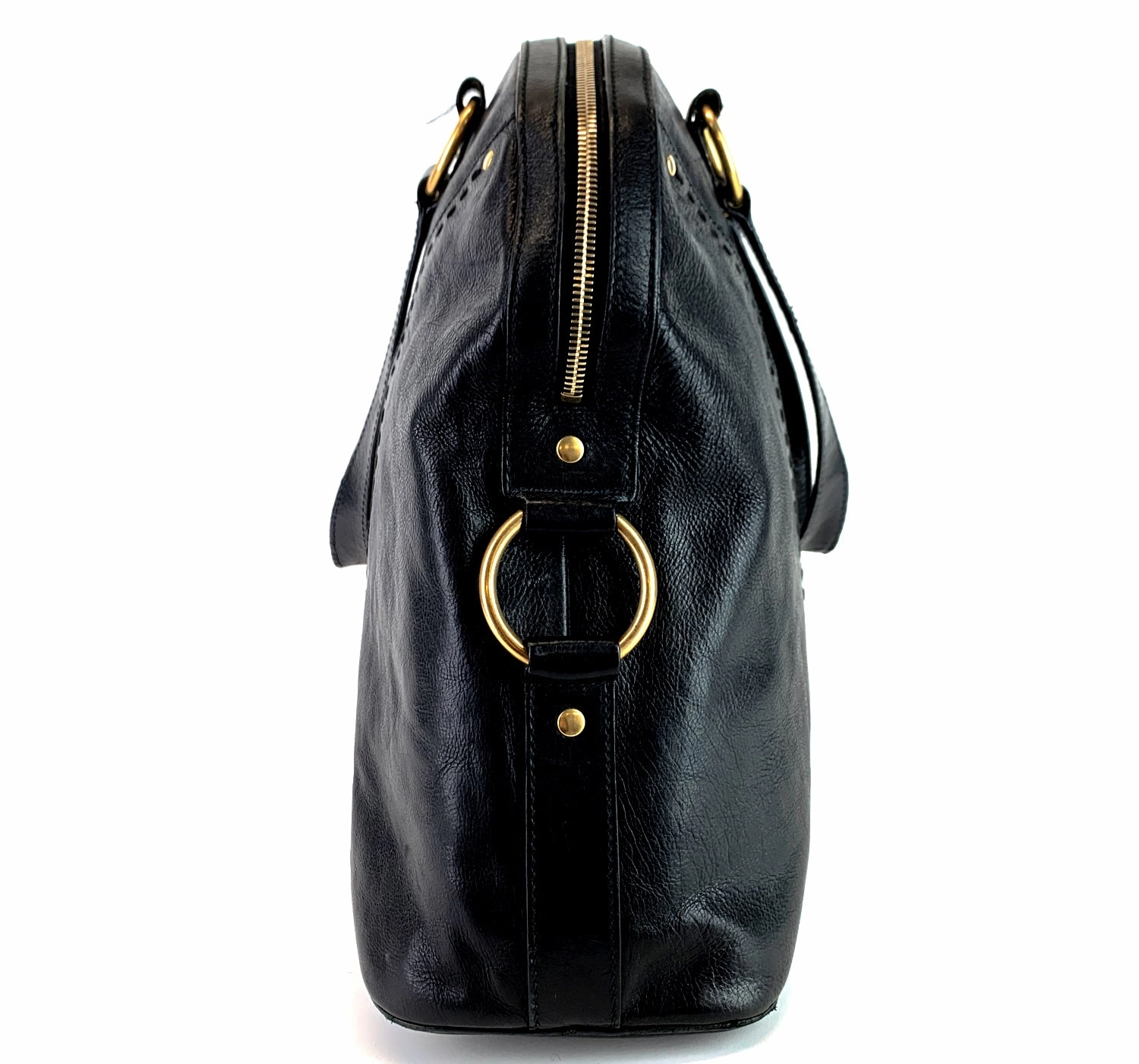 Muse Oversized Black Leather Bag