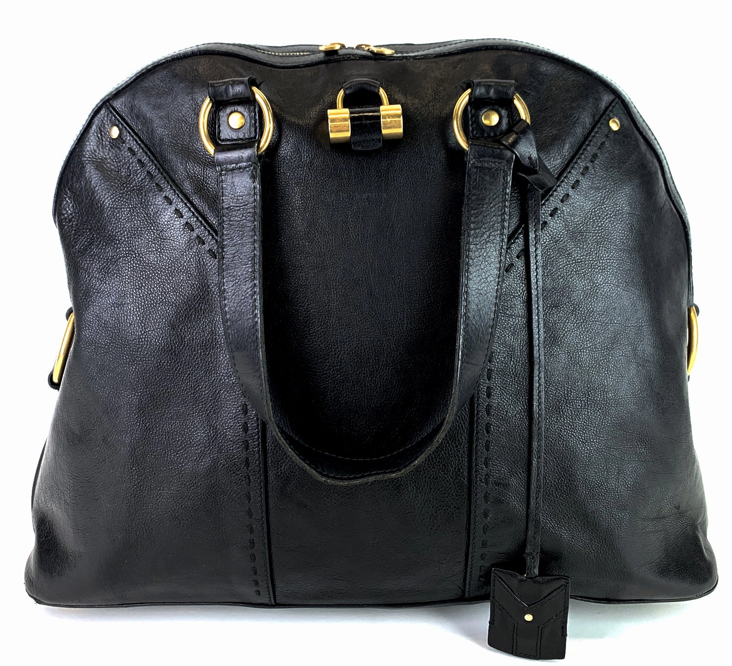 Muse Oversized Black Leather Bag