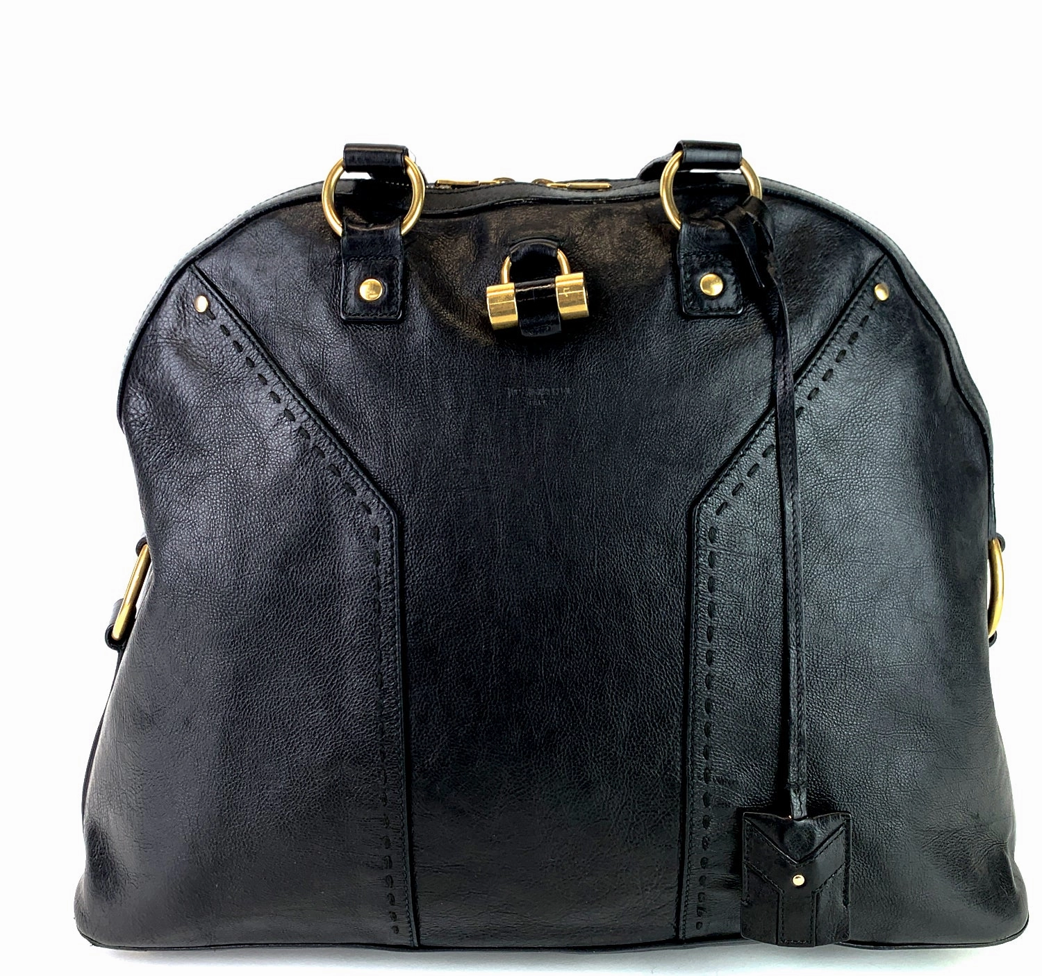 Muse Oversized Black Leather Bag