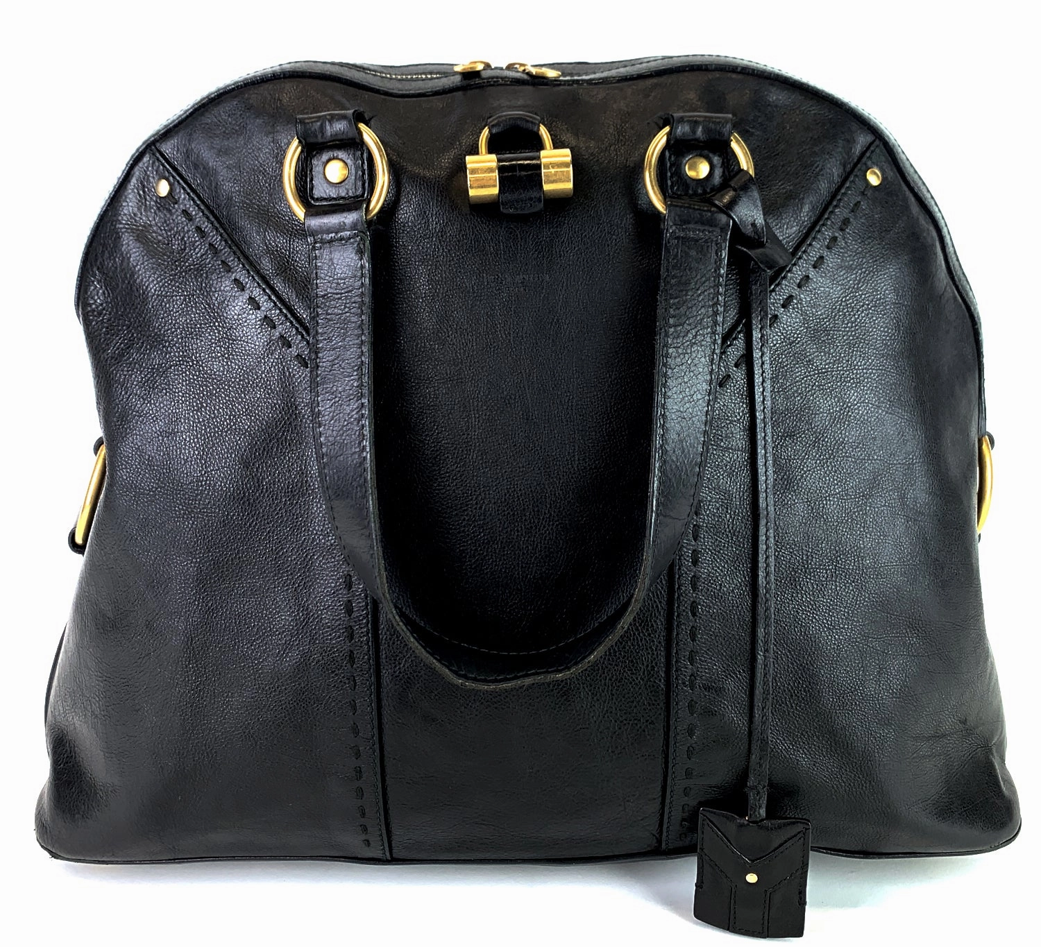 Muse Oversized Black Leather Bag