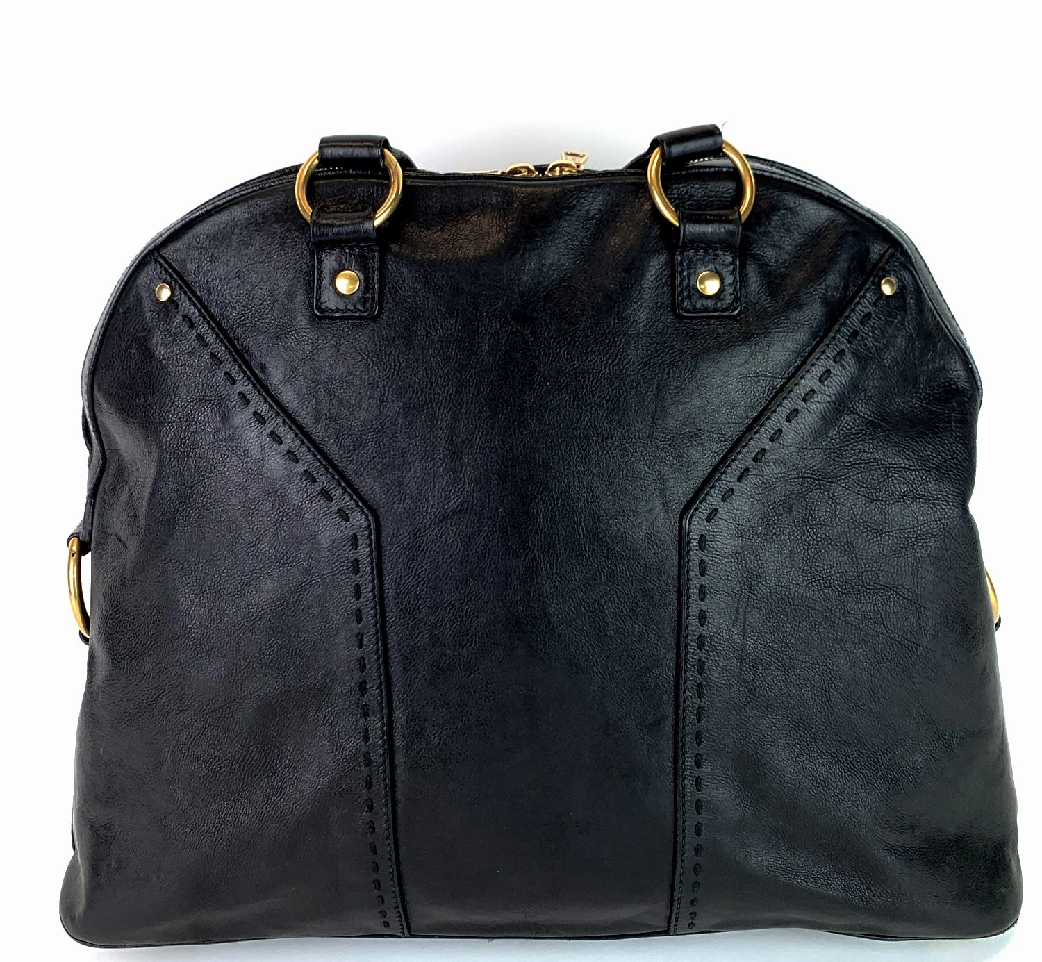 Muse Oversized Black Leather Bag