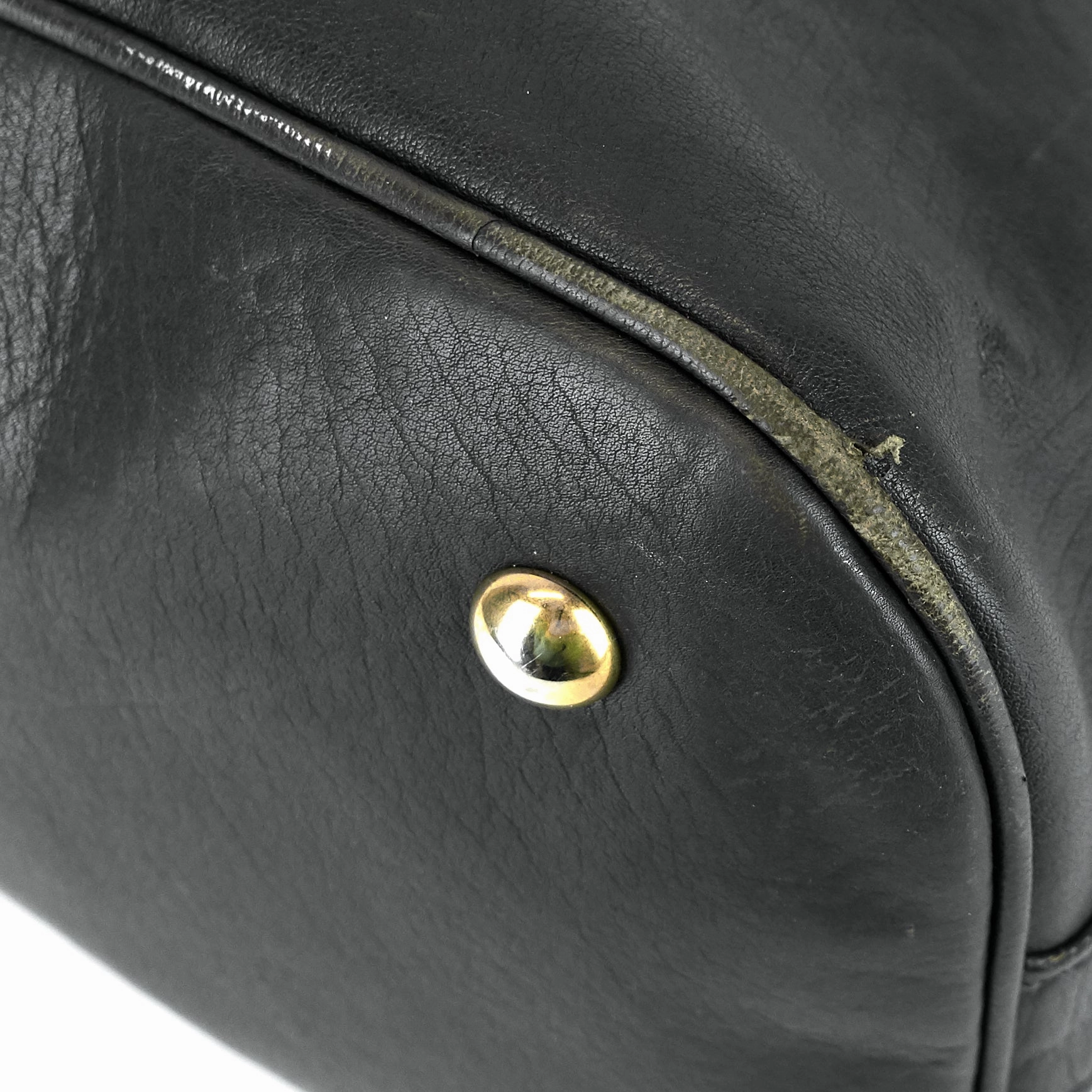 Muse Oversized Gray Leather Bag