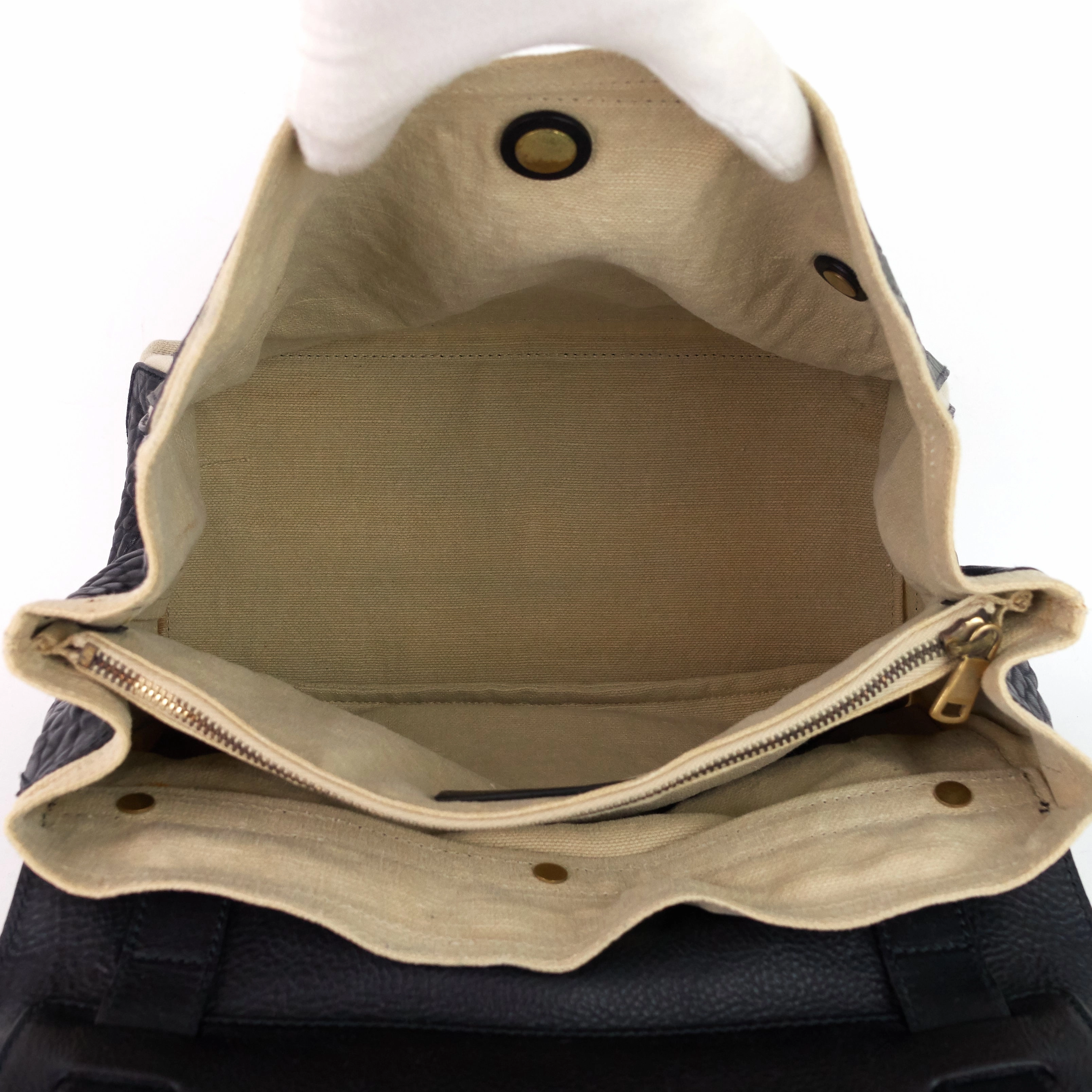 Muse Two-Tone Leather, Suede and Canvas Handbag