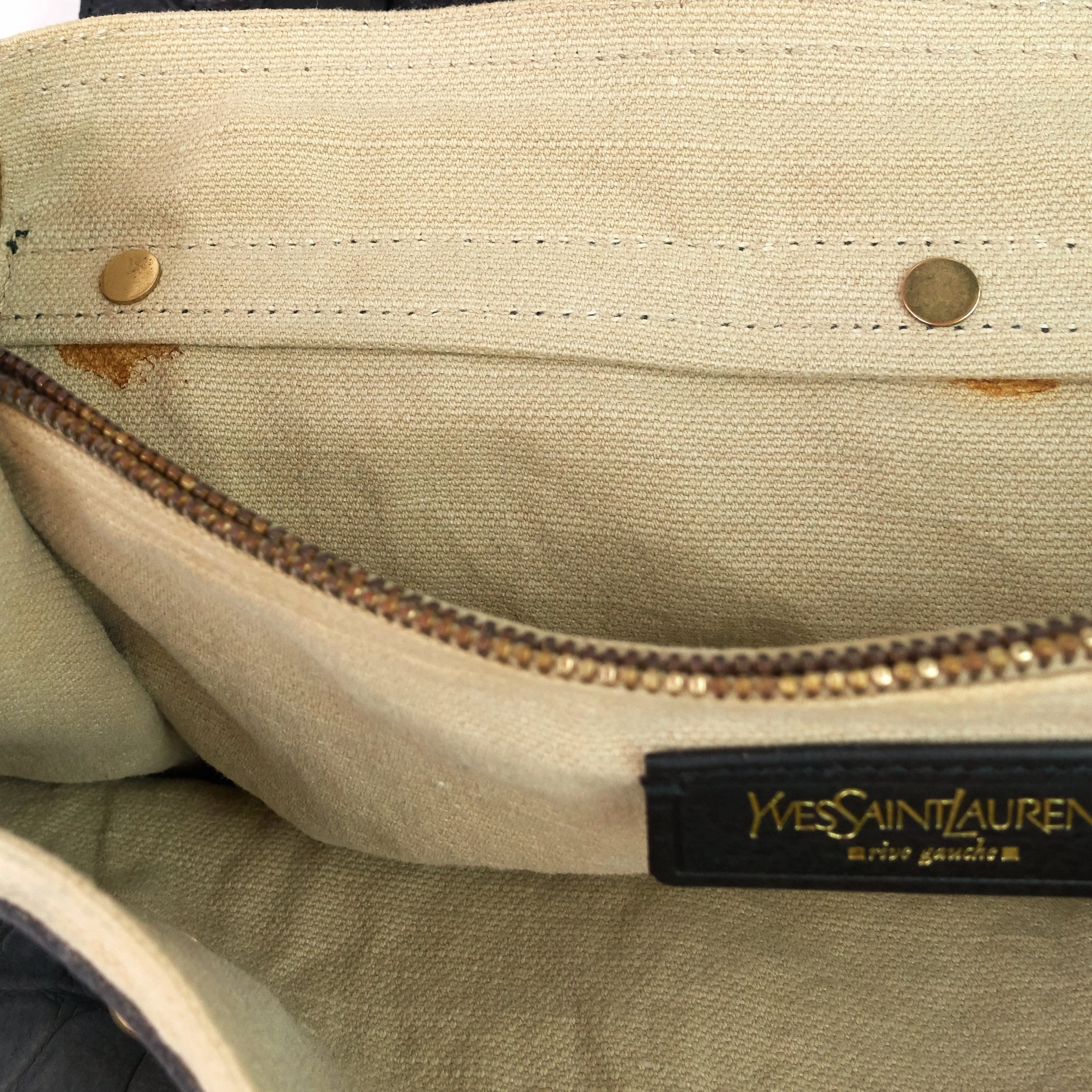 Muse Two-Tone Leather, Suede and Canvas Handbag