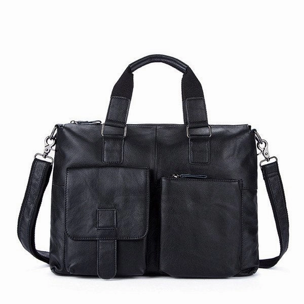 Mva Leather Laptop Bag 14 Inch Genuine Leather Shoulder Bags Business Briefcase Handbags Totes Work