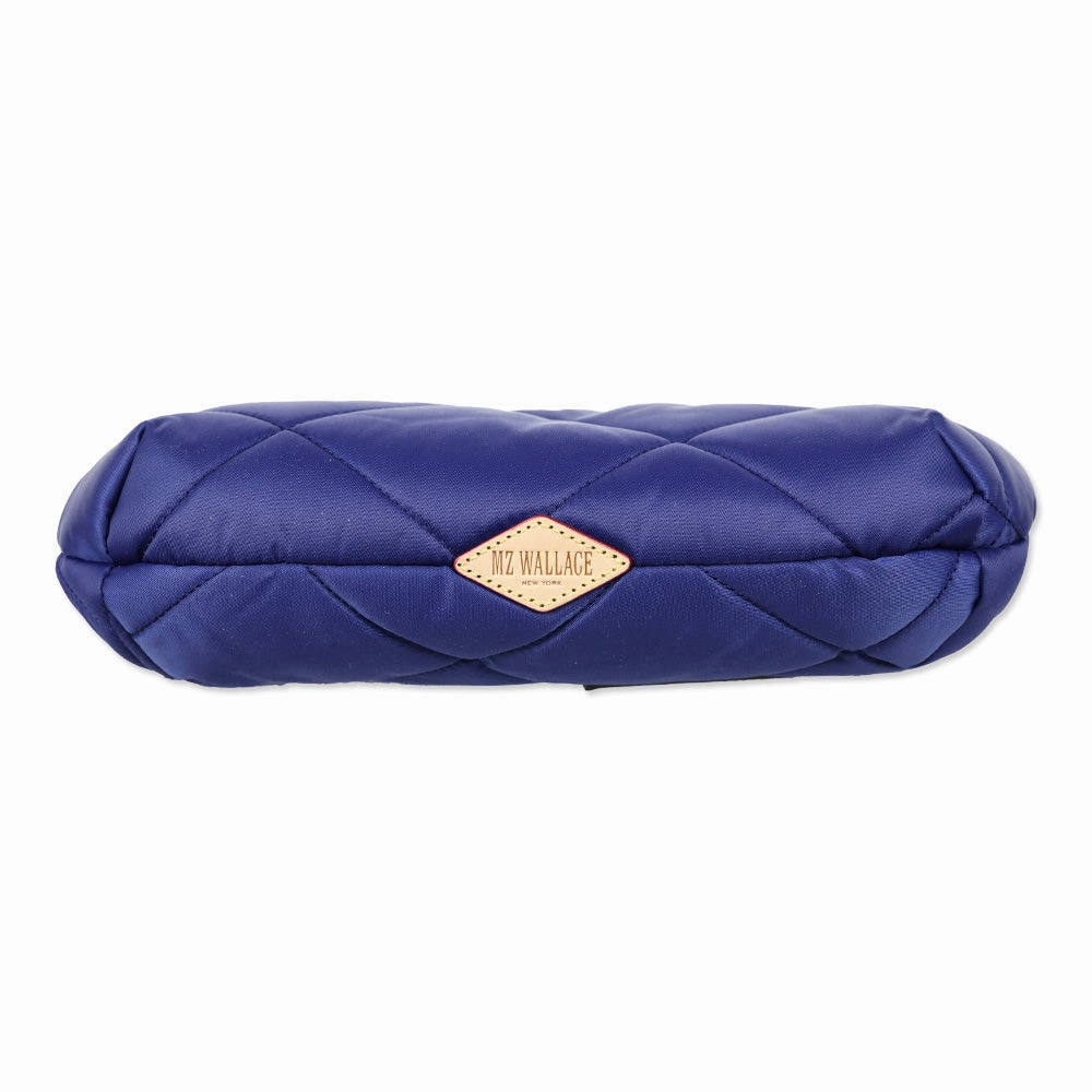 MZ Wallace Sapphire Blue Quilted Nylon Small Bowery Shoulder Bag