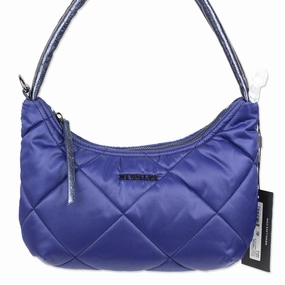 MZ Wallace Sapphire Blue Quilted Nylon Small Bowery Shoulder Bag