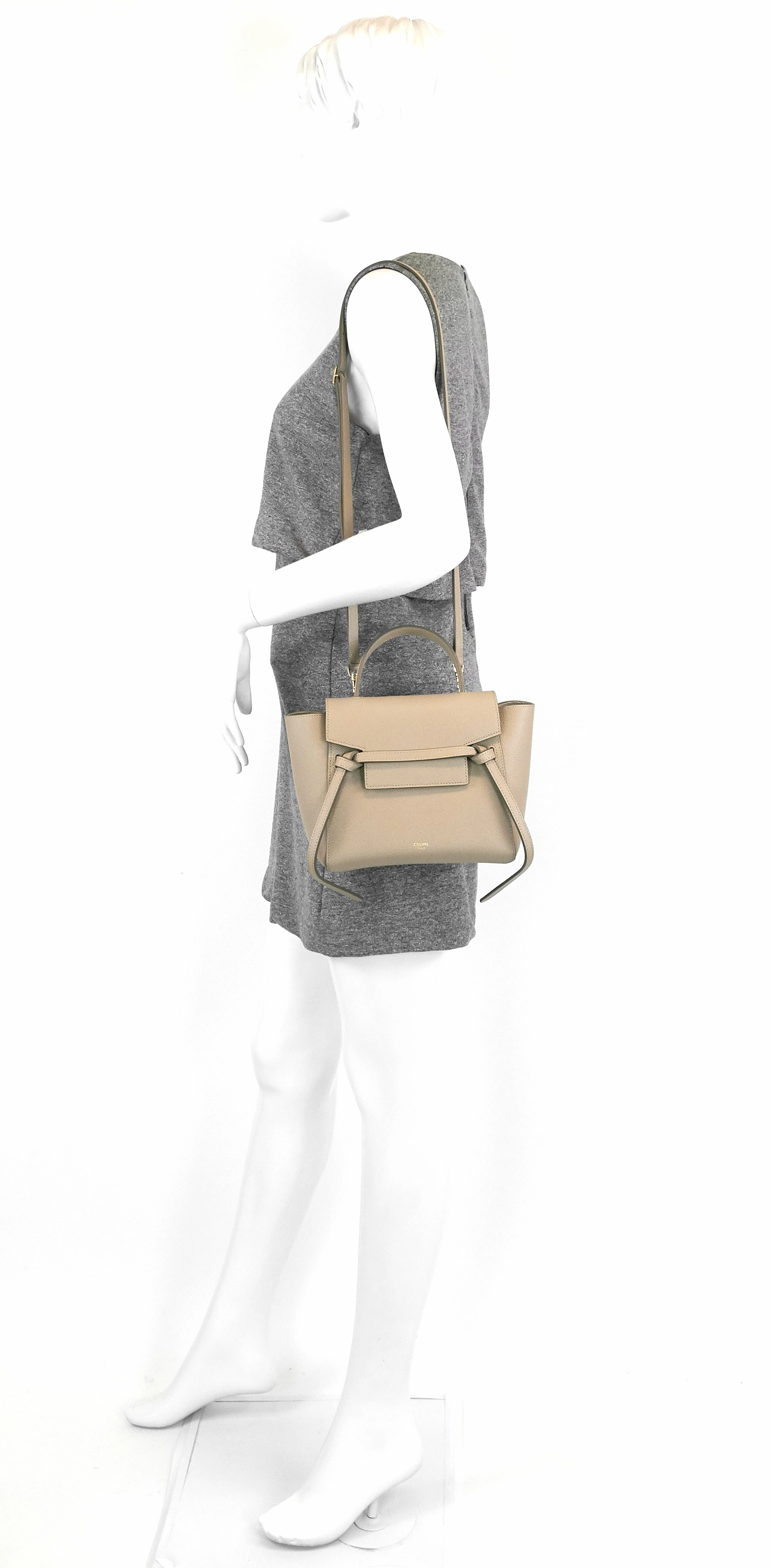 Nano Belt Grained Calfskin Bag