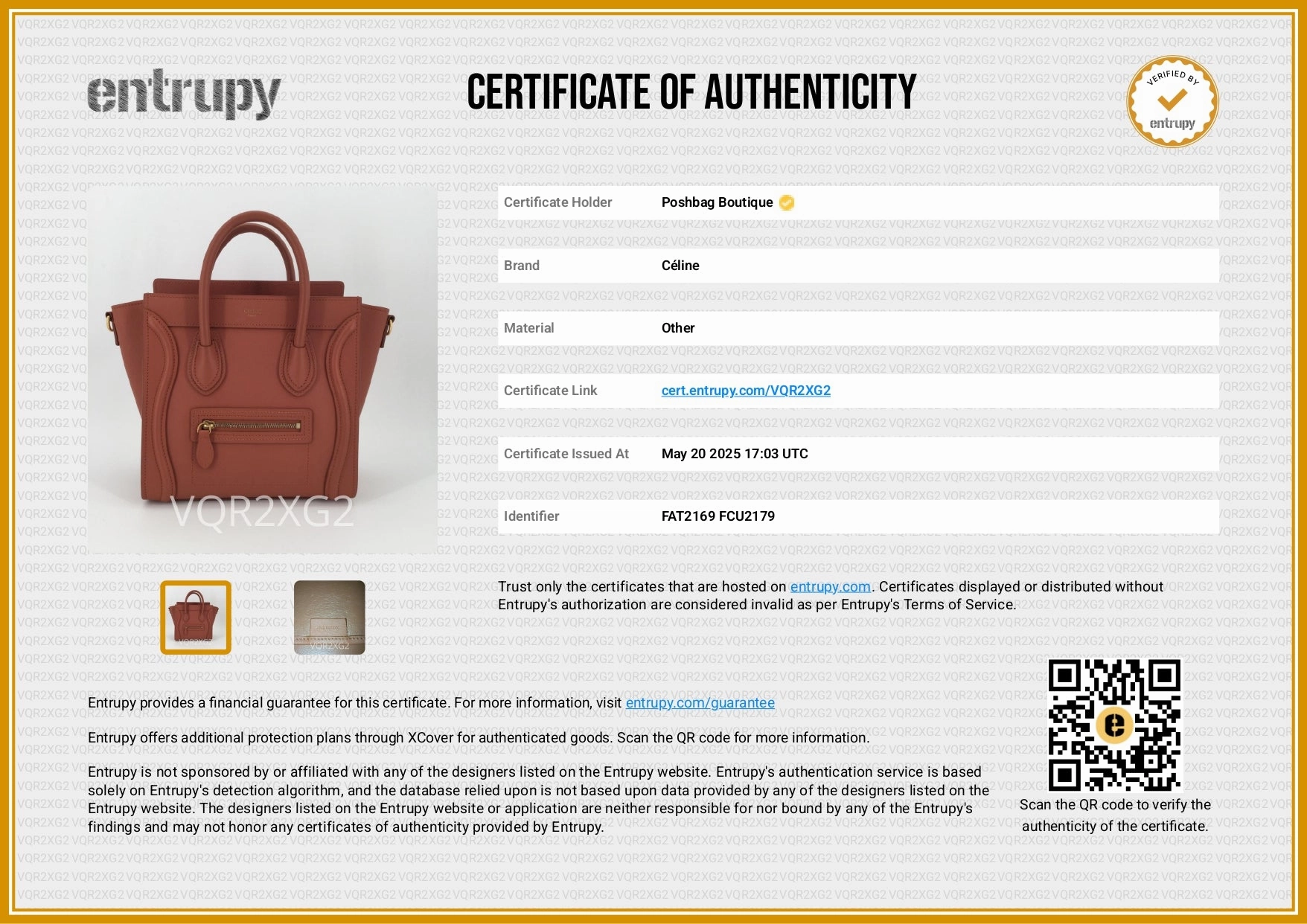 Nano Luggage Calfskin Leather Bag