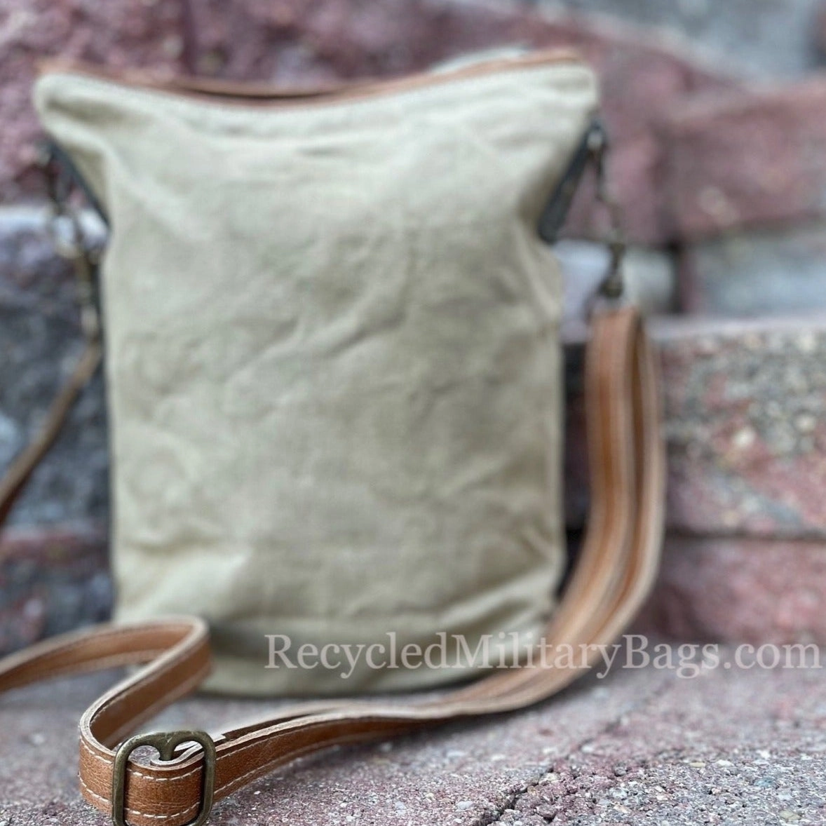 Navy Mom Crossbody Sustainable Canvas Bag Purse - Proud Navy Bag Great Gift for Mom!