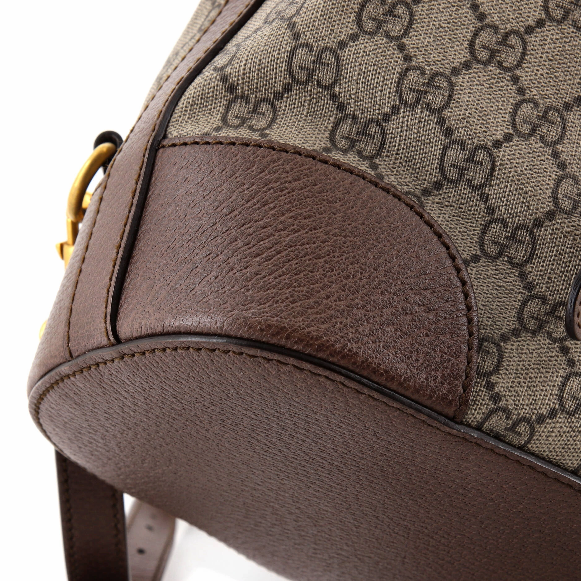 Neo Vintage Drawstring Bucket Backpack GG Coated Canvas Mini