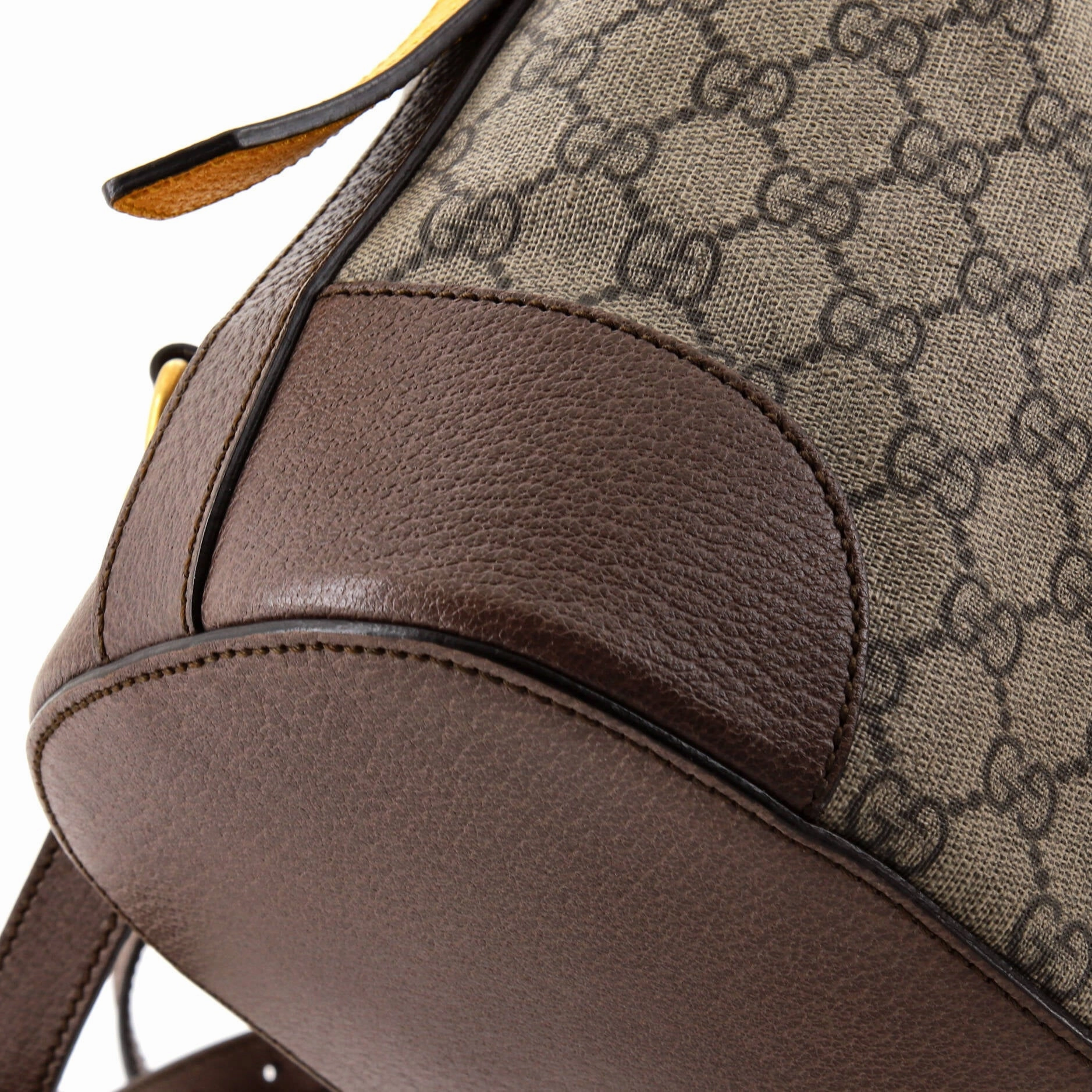 Neo Vintage Drawstring Bucket Backpack GG Coated Canvas Mini