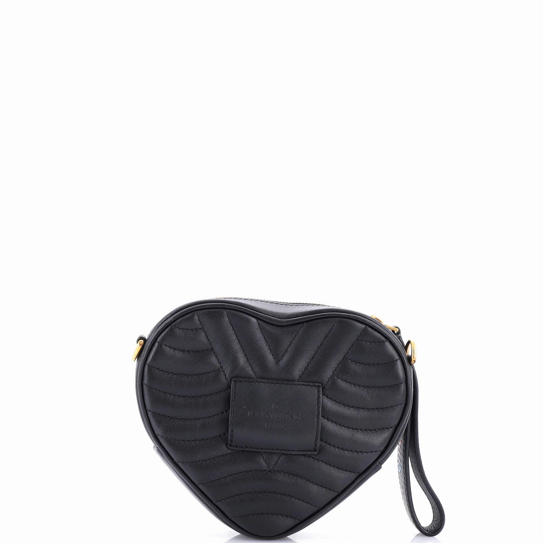 New Wave Heart Crossbody Bag Quilted Leather