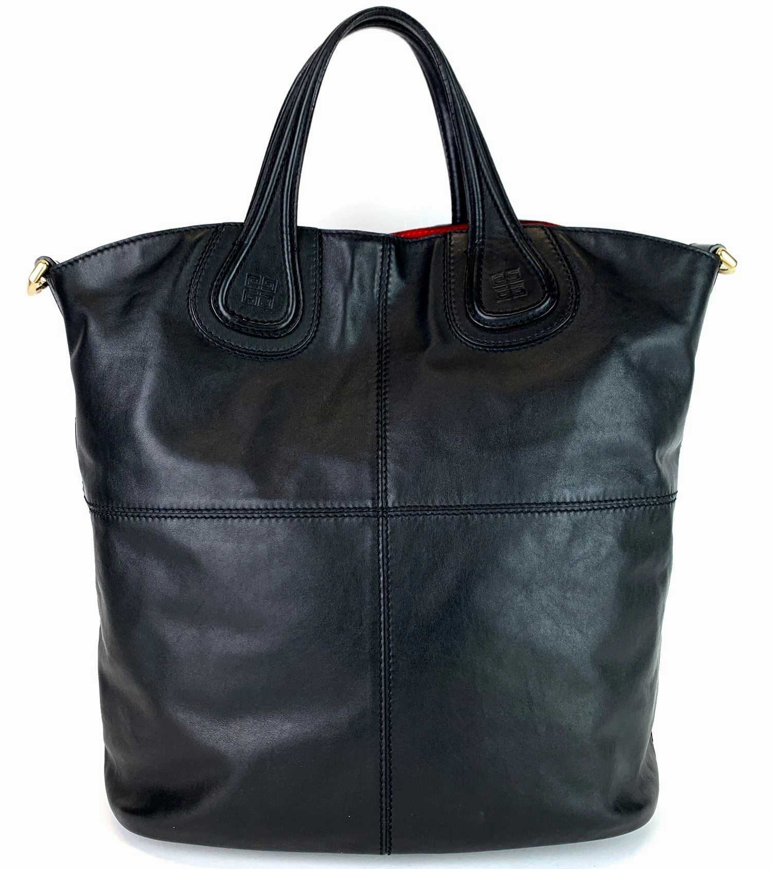 Nightingale Large Black Leather Tote Bag