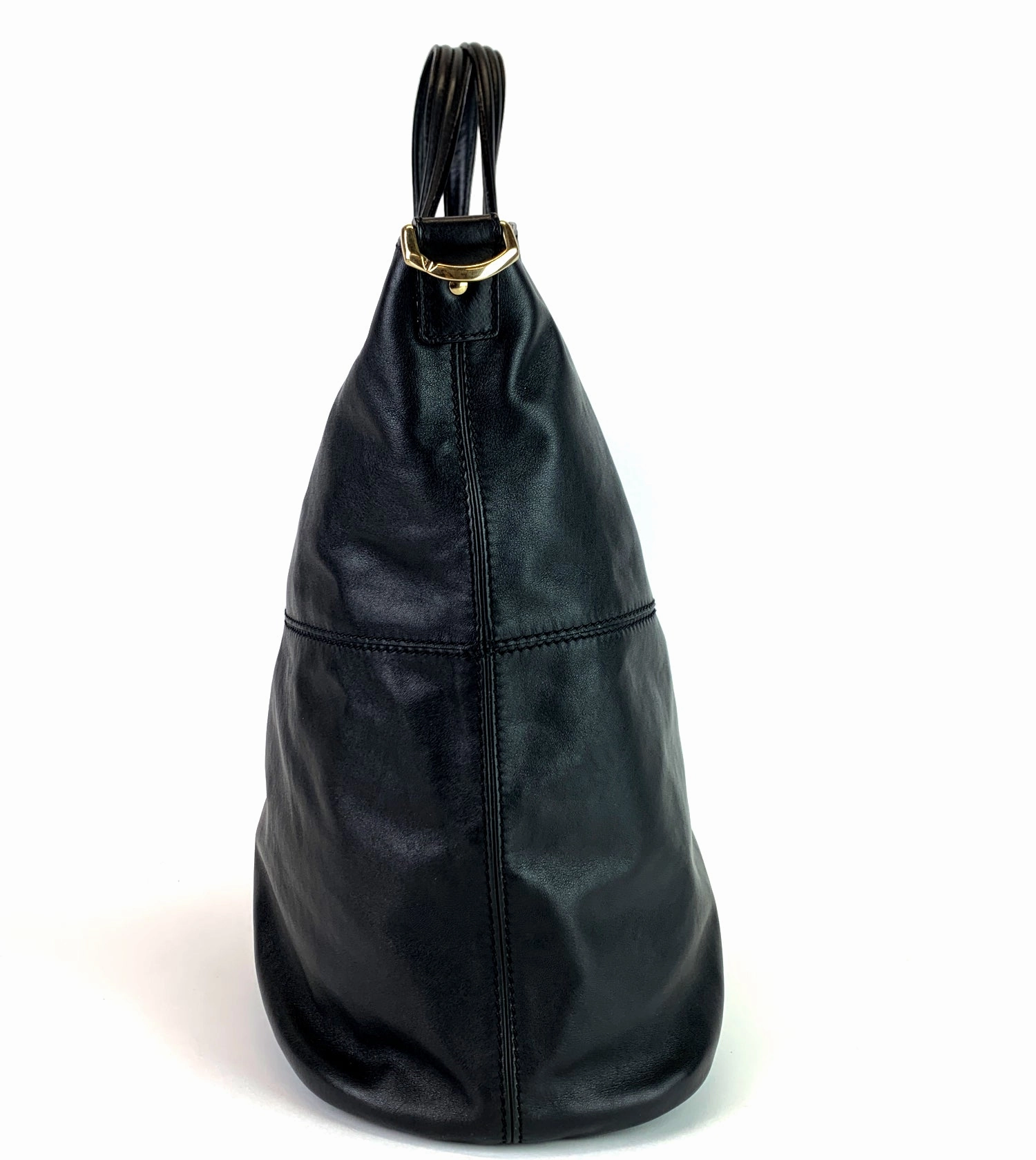 Nightingale Large Black Leather Tote Bag